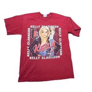 Kelly Clarkson Concert T-Shirt Red Medium Y2K Graphic Tee‎